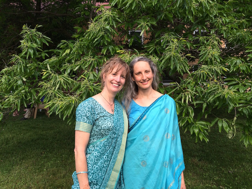 sari wrapping with Nema Nyar - Himalayan Institute
