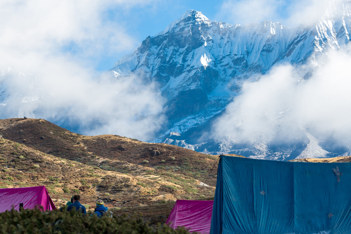sikkim camping with mountain view - Himalayan Institute