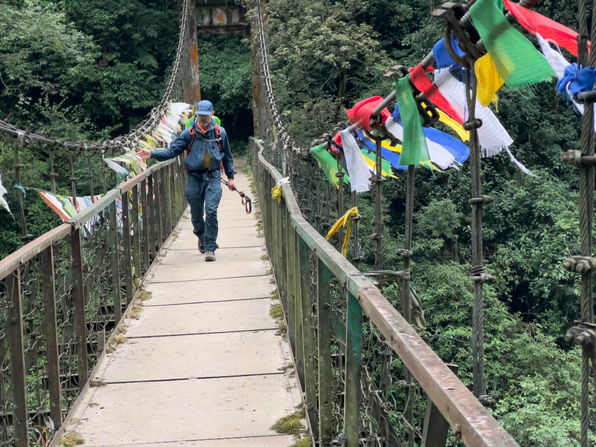 sikkim crossing a bridge - Himalayan Institute