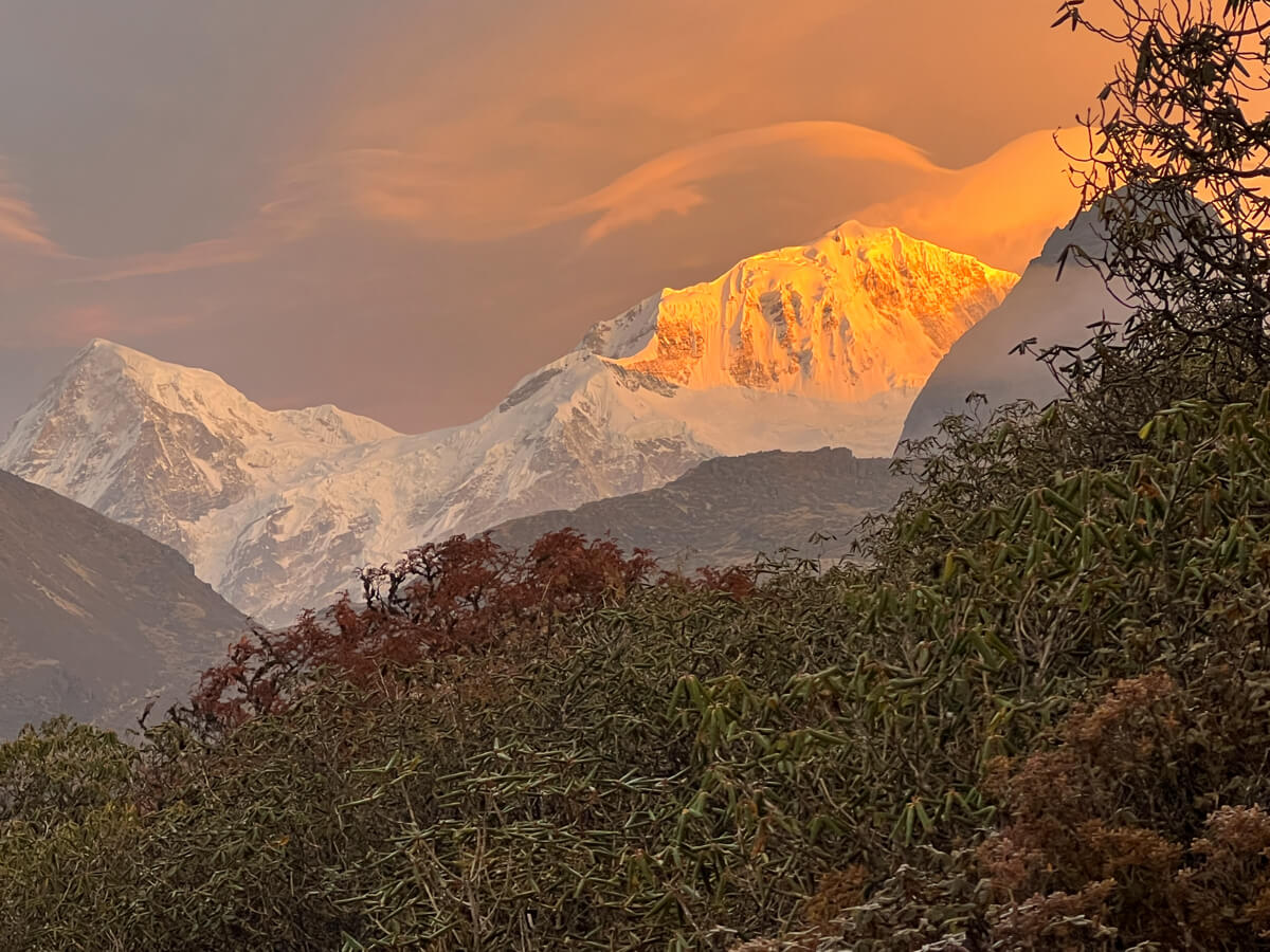 sikkim golden sunset - Himalayan Institute