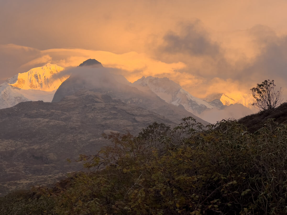 sikkim sunset mountains - Himalayan Institute